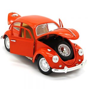 Miniatura de Carro Volkswagen Beetle/Fusca 1/18 Laranja