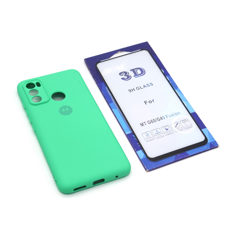 Case Silicone Motorola Moto G40 Fusion/G60 + Película 3D