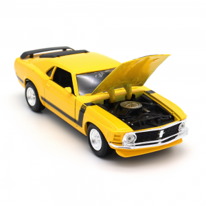 Miniatura Carro Ford Mustang Boss 302 1970 Amarelo 1:24 – Maisto