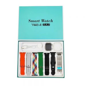Relógio Inteligente Smartwatch Y60 Ultra com 7 Pulseiras