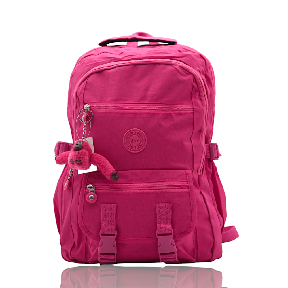 Mochila UPPER SPORTS Feminina Grande Reforçada Nylon Com chaveiro