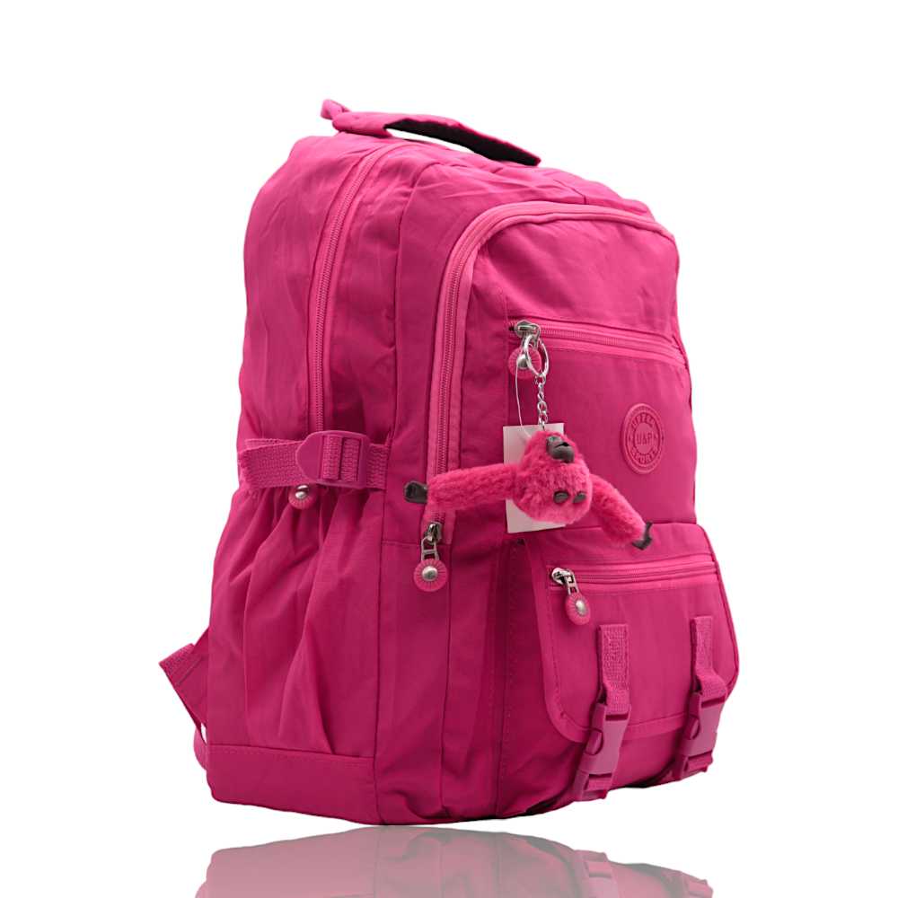 Mochila UPPER SPORTS Feminina Grande Reforçada Nylon Com chaveiro